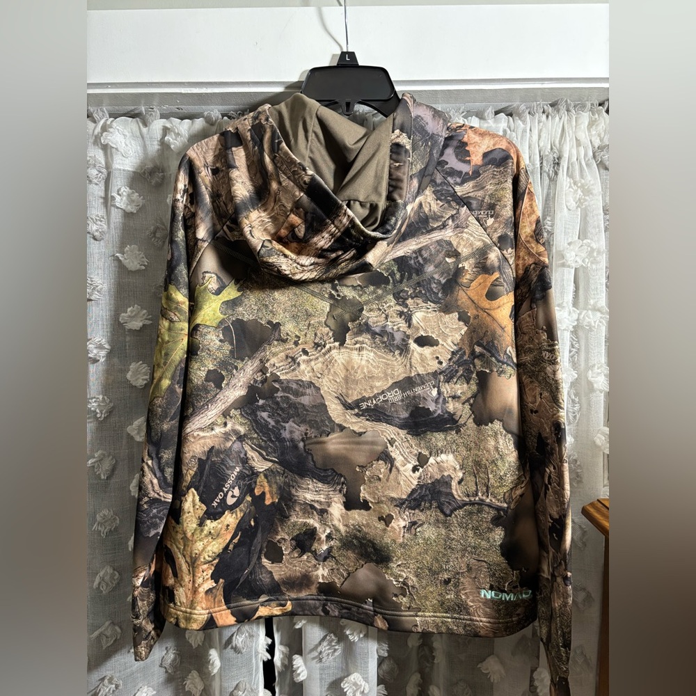 Nomad Camouflage Hoodie with Teal Accents - Picture 7 of 7